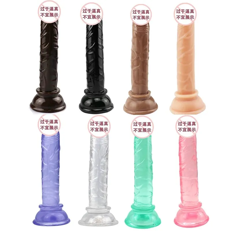 Erotic Soft Jelly Dildo Anal Butt Plug Realistic Penis Strong Suction Cup Dick Toy for Adult G-spot Orgasm Sex Toys for Woman — image 1