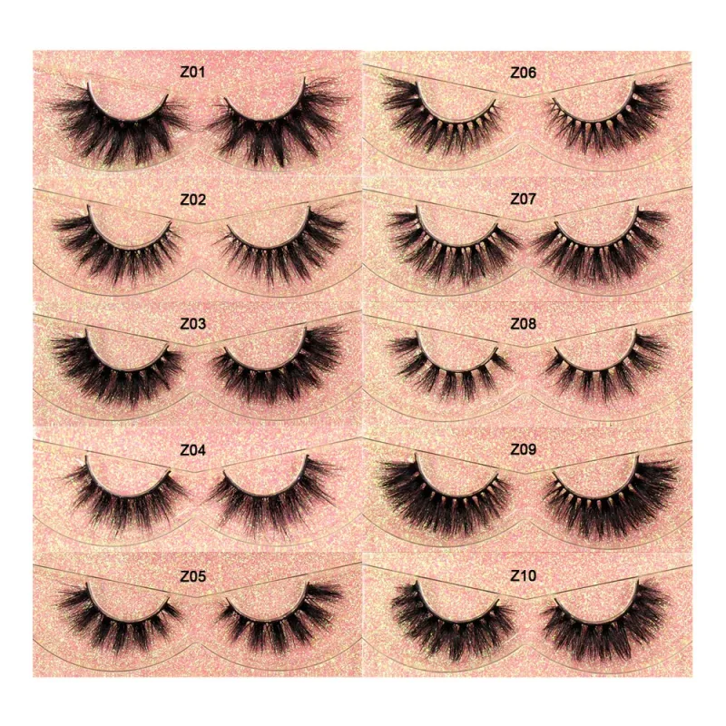 Makeup Lashes 3D Mink Eyelashes Wispy Volume False Lashes Dramatic Lash Natural Fuffy Lashes Full Finish Glamorous Eye
