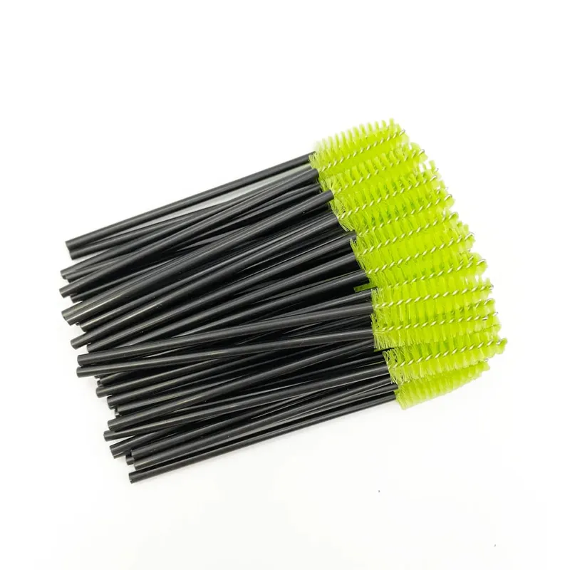 Spazzole per ciglia usa e getta Manico in cristallo di diamante Pennello per ciglia Sopracciglio Bacchette per mascara Forniture per estensione ciglia Strumenti per il trucco