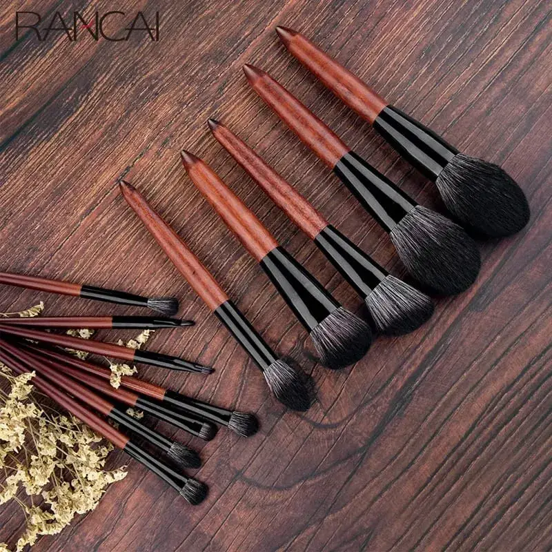 12pcs High Quality Makeup Brushes Set Foundation Powder Blush Eyeshadow Sponge Brush Soft Wool Fiber Hair Cosmetic Tools — image 6