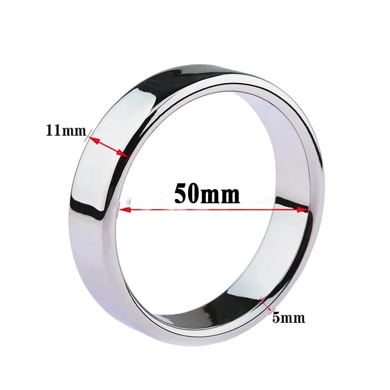 6 sizes Stainless Steel Male Penis Ring Ball Scrotum Stretcher Ejaculation Delay Metal Cock Rings BDSM Sex Toys For Men Cockring