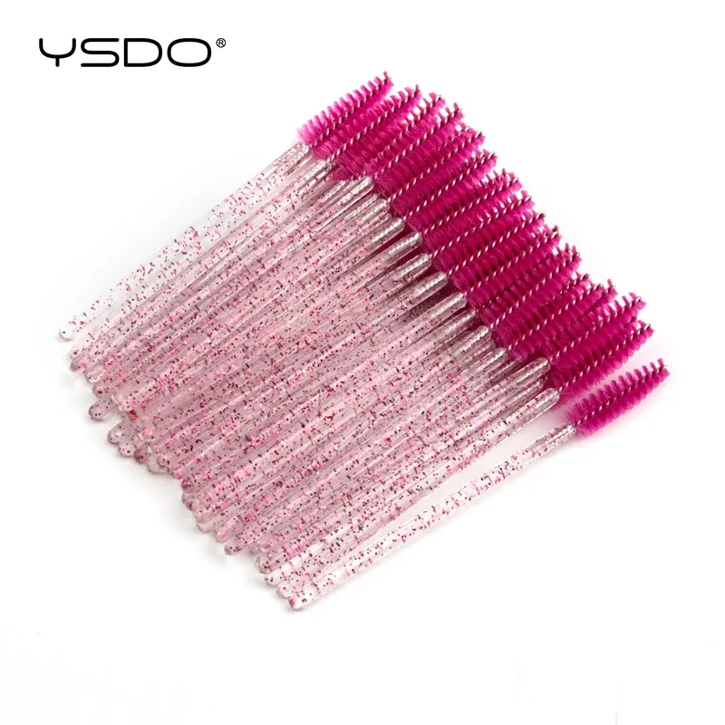 Good Quality 5/50 Pcs Crystal Eyelash Makeup Brushes Diamond Handle Mascara Wands Eyelash Extension Tools