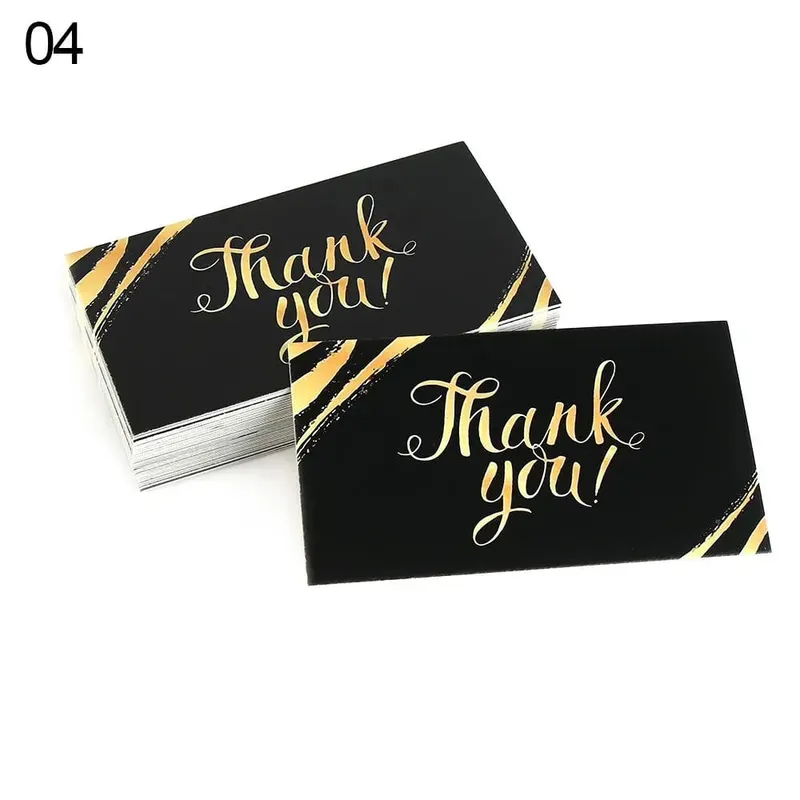 50PCS Thanks Greeting Cards Thank You Card For Supporting My Small Business Paper Seal Label Party Gift