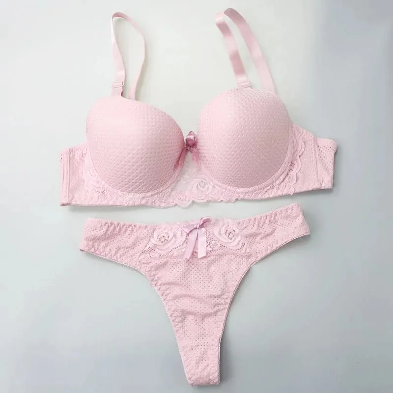 Nouvelle Seamless Women's Sexy Bra Panty Set Push Up Sports Underwear Solid Color Workout Ladies Lingerie