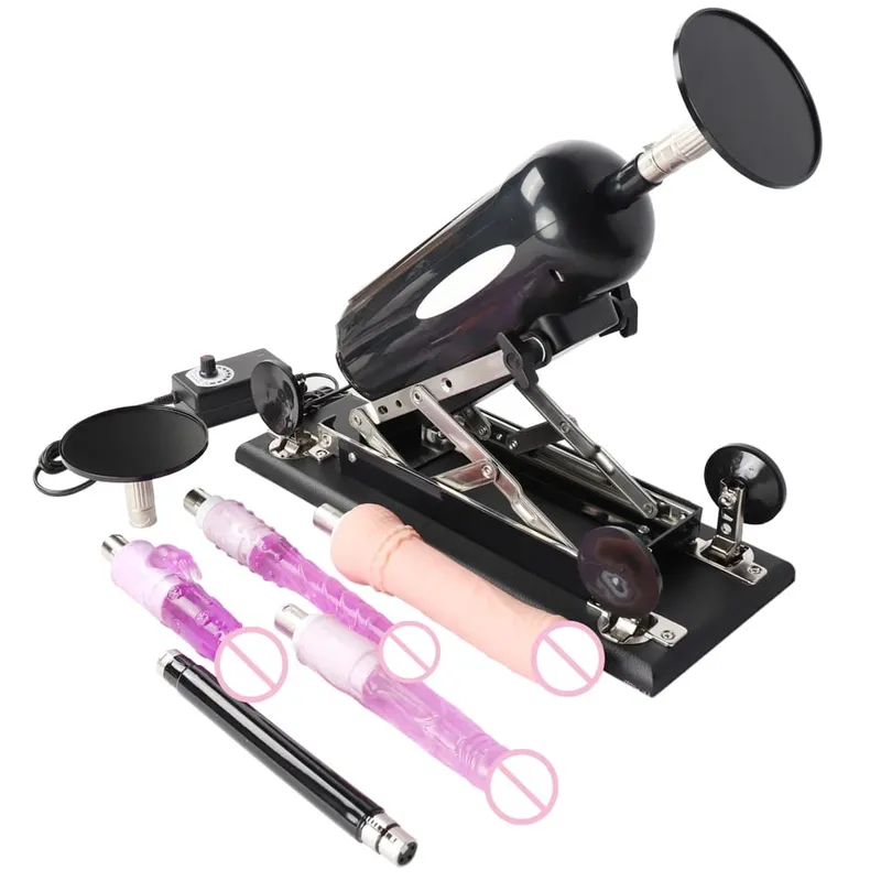 Telescopic Sex Machine Thrust เครื่อง Dildo ขนาดใหญ่ Dildo สำหรับผู้ชายและผู้หญิง Masturbation Sex ของเล่น