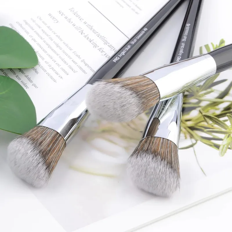 1 piece Pro Angled Blush #49 Powder Blusher Makeup brushes shadow Make up brush synthetic Hair wood handle — image 5