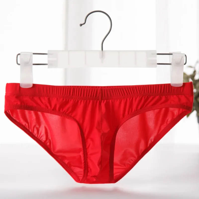 Men's Briefs Ice Silk Panties Ultra-thin Silky Breathable Underpants Man low waist briefs comfortable cool underwear male YJ003 2255800484886937 — image 24