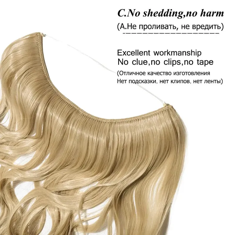 S-noilite 32 kleuren Synthetische Onzichtbare Draad Haarverlenging Clip In Vals Haar Haarstukjes Lange Hair Extensions Voor Vrouwen