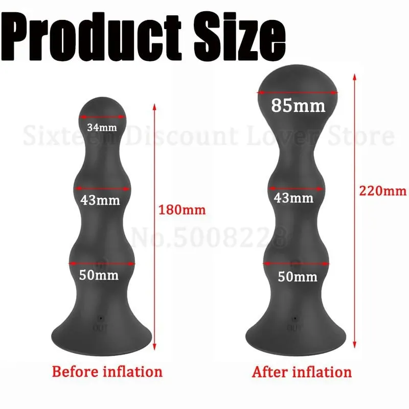 Wireless Remote Control Prostate Massager Vagina Ball Anus Beads Inflatable Expansion Plug Anal Vibrator Sex Toys For Men Women — image 5