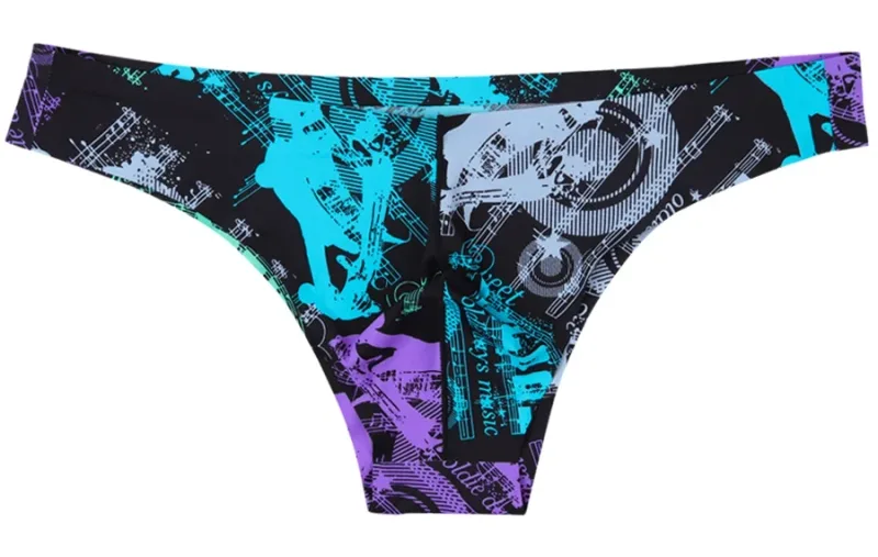Men Sexy Style Smooth Soft Printed Underwear Men's Thin Underpants Man Low Waist Bikini Ice Silk Briefs Seamless Underwear 817 — image 12