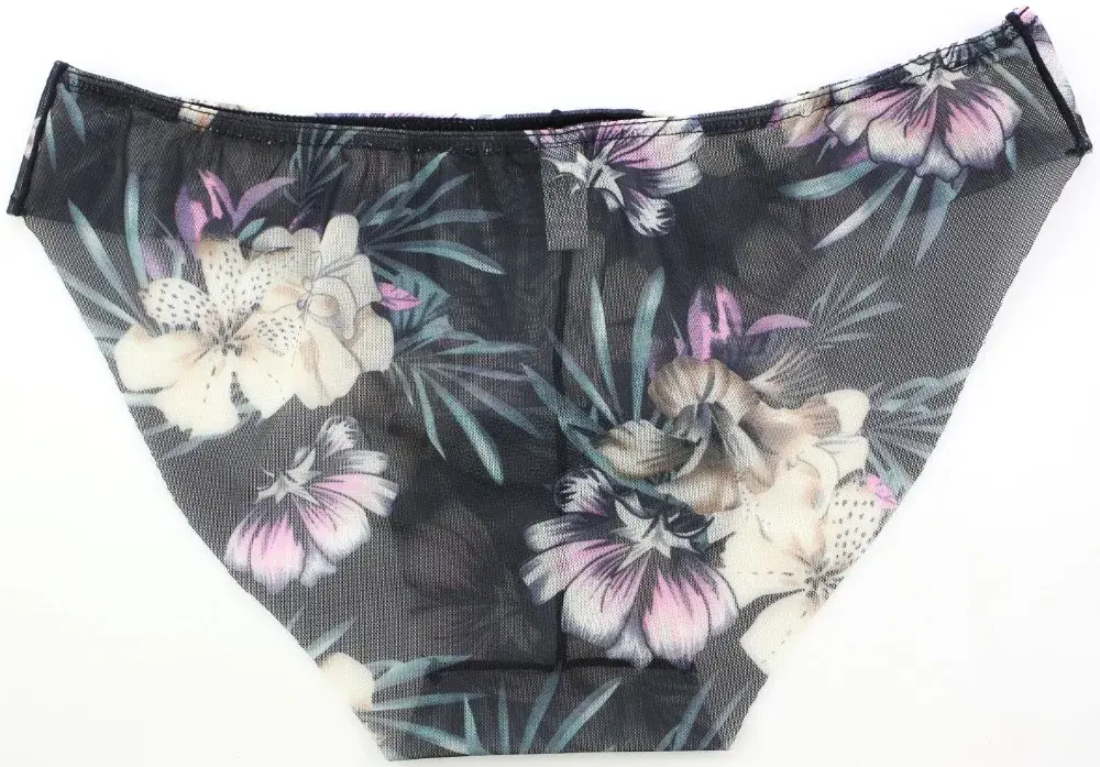 Sexy Men's Briefs Soft Breathable Silk Sexy Print Underwear Men's Hot Hips Up Transparent Jockstrap Colorful Undies Cueca Y03