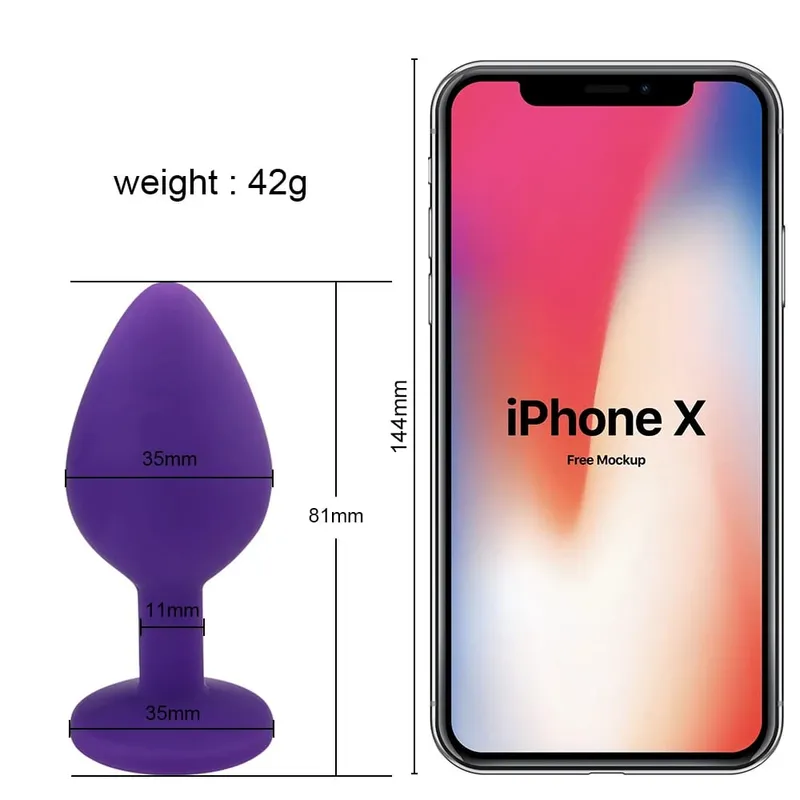 S/M/L 100%Silicone Butt Plug Anal Plugs Unisex Sex Stopper 3 Different Size Adult Toys for Men/Women Anal Trainer For Couples SM