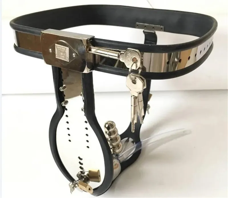 Adjustable Male Chastity Belt Cock Cage Penis Rings Removable Anal Beads Butt Plug Adult Sex Toys for Men BDSM Bondage Equipment