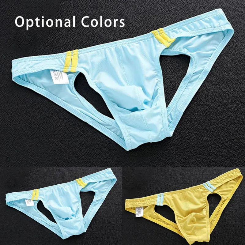 Open Butt Underwear Men's T-Back G-String Briefs Jockstrap Panties Breathable Tangas Thong Lingerie Erotic Underpants