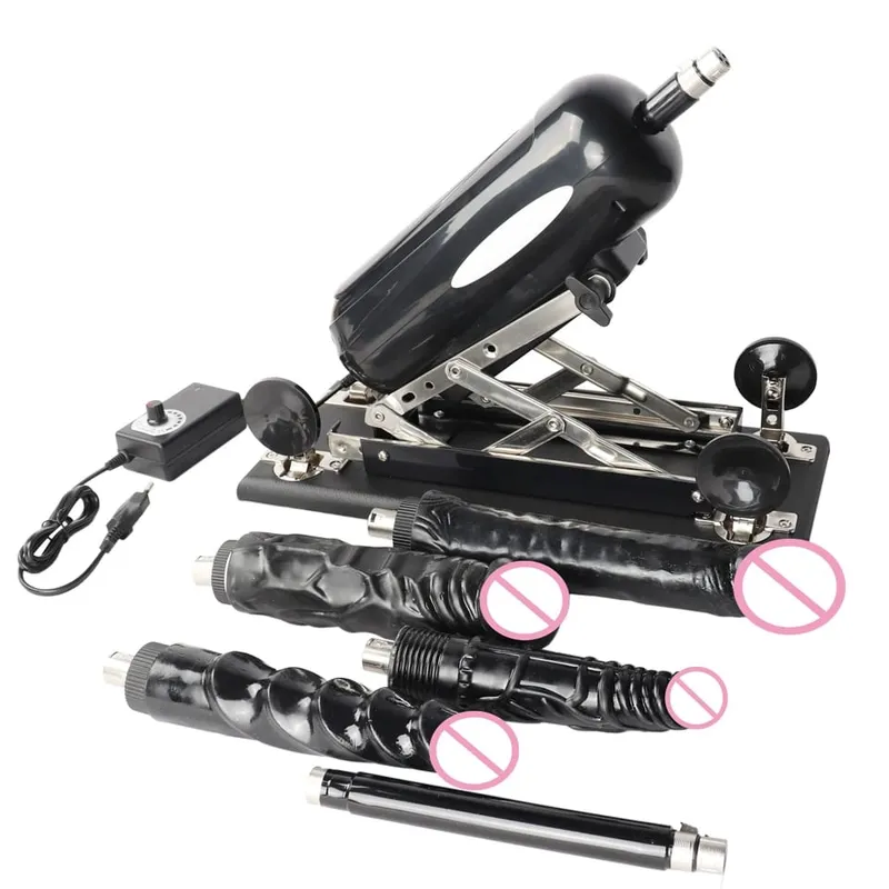 Telescopic Sex Machine Thrust เครื่อง Dildo ขนาดใหญ่ Dildo สำหรับผู้ชายและผู้หญิง Masturbation Sex ของเล่น