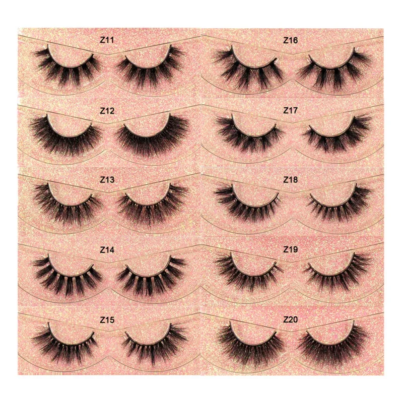 Makeup Lashes 3D Mink Eyelashes Wispy Volume False Lashes Dramatic Lash Natural Fuffy Lashes Full Finish Glamorous Eye