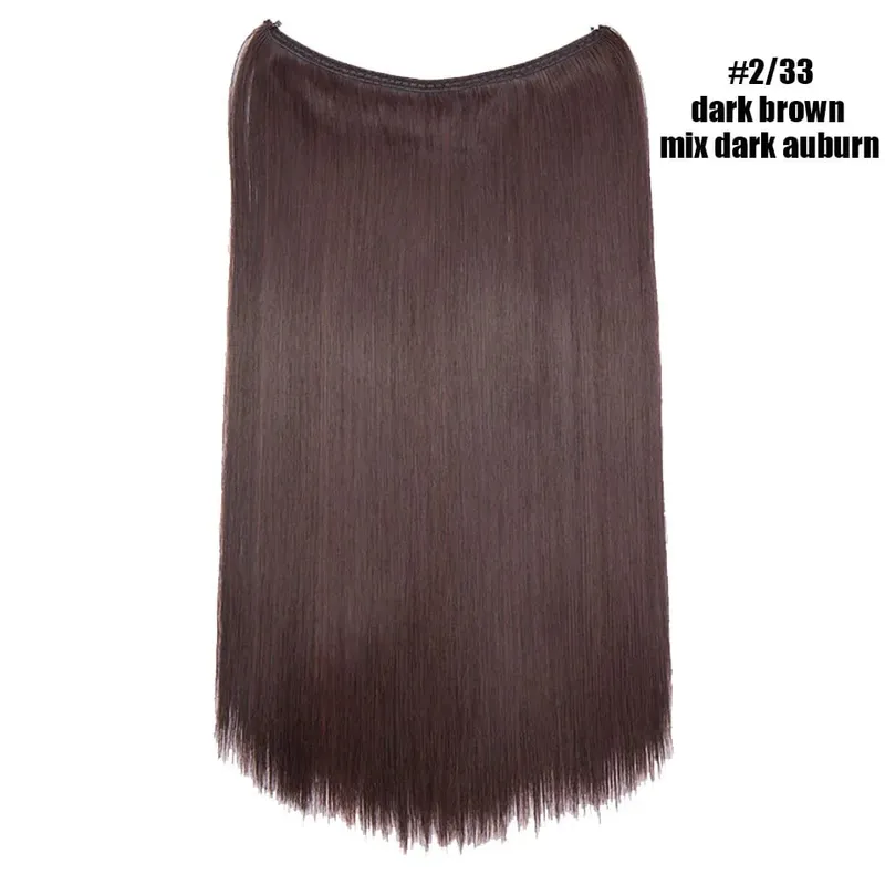 Synthetic Invisible Wire No Clips In Hair Extensions Secret Fish Line Hairpieces Hair Extensions Fake Hair For Women