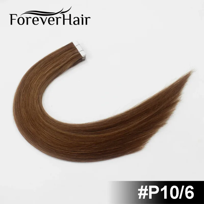 2.0g/pc 20" 20Pcs Remy Tape In Hair Extensions Piano Color Seamless Straight Skin Weft Human Hair Extensions