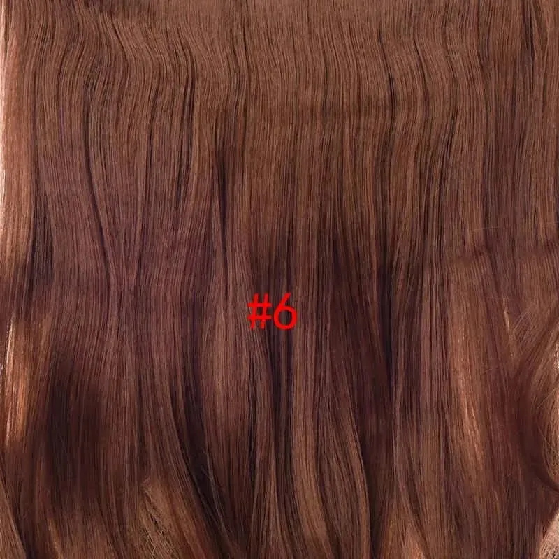 Silike 180g Fish Line Synthetic Wavy Clips in One Piece Hair Extensions 24 inch 17 Colors Heat Resistant Hair Extension — image 23