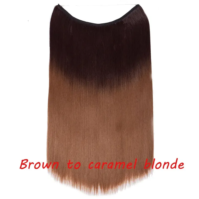 S-noilite 32 kleuren Synthetische Onzichtbare Draad Haarverlenging Clip In Vals Haar Haarstukjes Lange Hair Extensions Voor Vrouwen