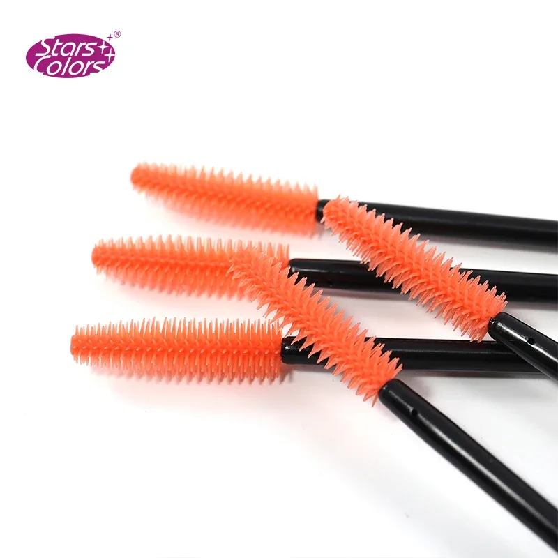 50 pcs/Bag 4 styles High quality Plastic Silicone Soft makeup brushes Eyelash Extension Brushes Makeup Tools length 105mm — image 3
