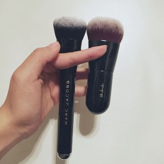Cute Baby Professional Handmade Makeup Brushes Soft Synthetic Saikoho Goat Hair Blush Contour Foundation Brush Make up Brush