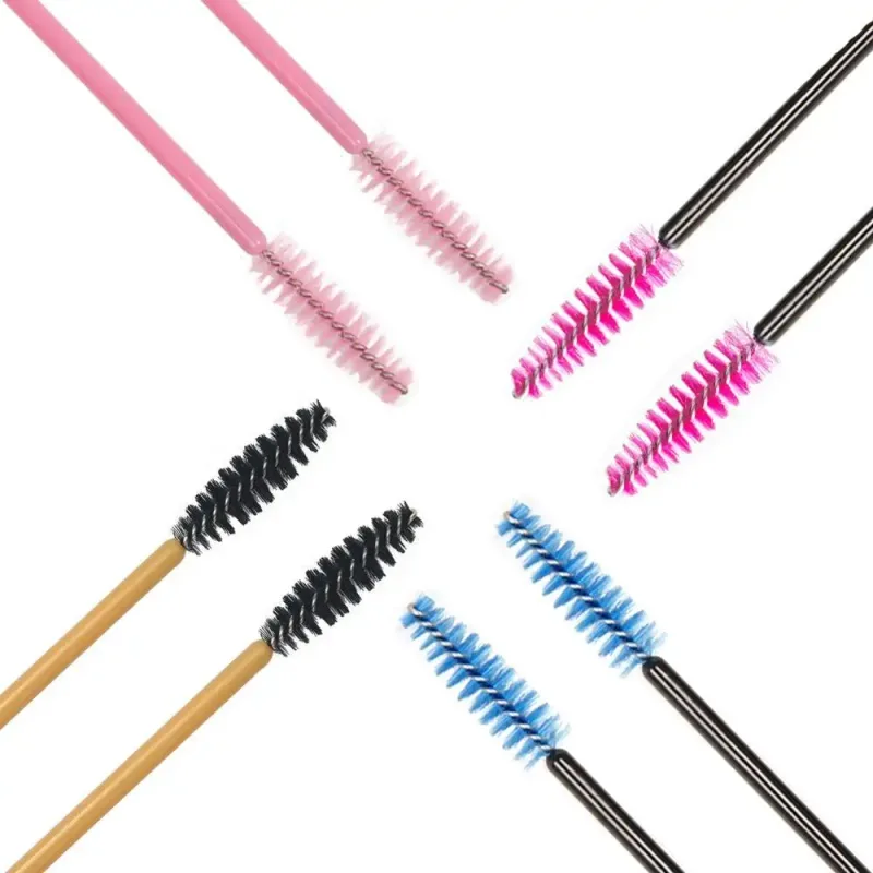 50Pcs Eyelash Brushes Makeup Brushes Disposable Mascara Wands Applicator Multicolors Eye Lashes Cosmetic Brush Makeup Tools