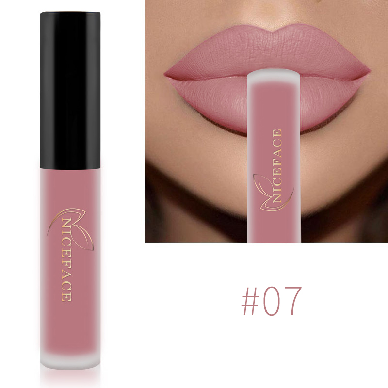 Nude Liquid Lipsticks Waterproof Velvet Matte Lip Gloss Long Lasting Non-stick Cup Lip Tint Makeup Pigment Cosmetics