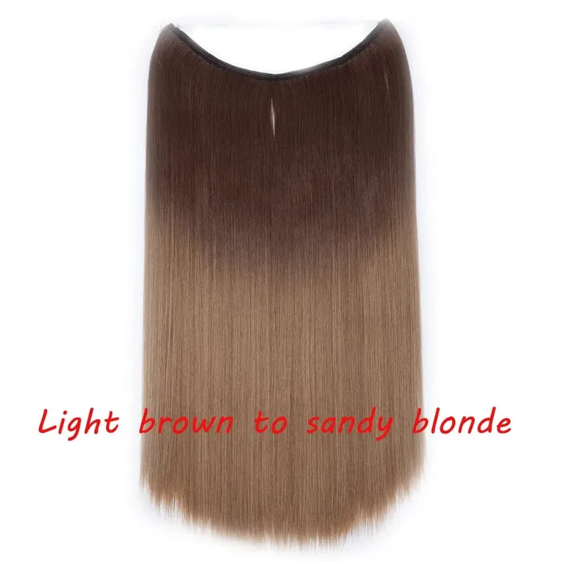 S-noilite 32 kleuren Synthetische Onzichtbare Draad Haarverlenging Clip In Vals Haar Haarstukjes Lange Hair Extensions Voor Vrouwen