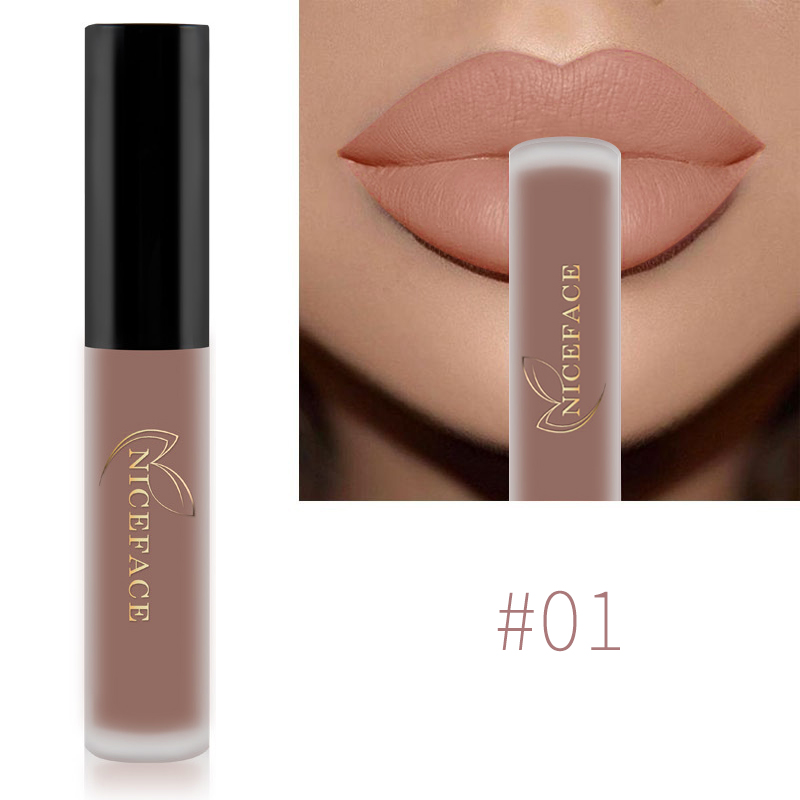 Nude Liquid Lipsticks Waterproof Velvet Matte Lip Gloss Long Lasting Non-stick Cup Lip Tint Makeup Pigment Cosmetics