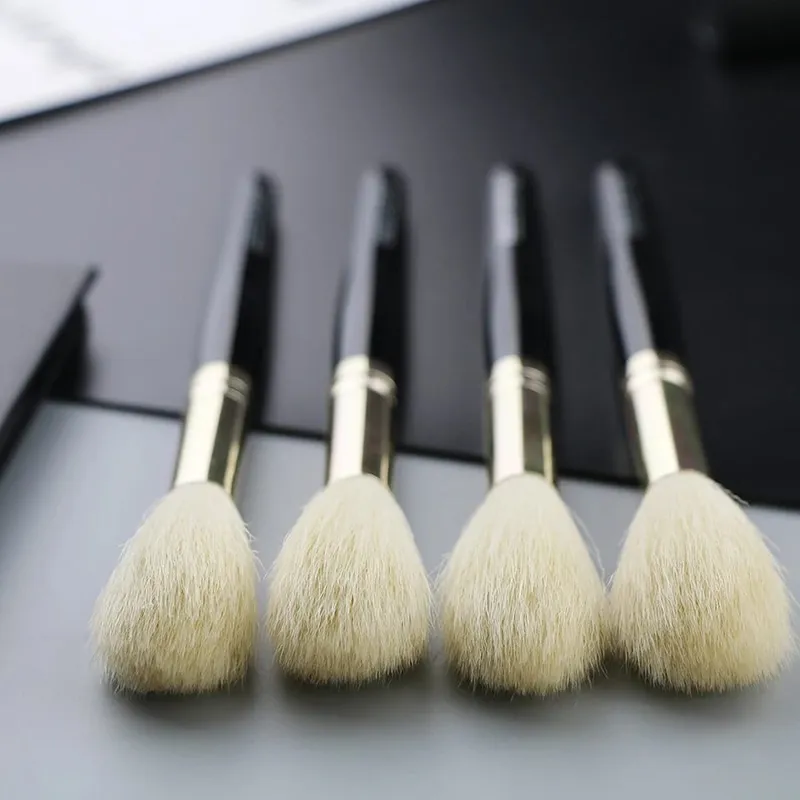 1 pcs 100% Goat hair Highlighter Black Makeup Brushes Professional Natural Pony Eyeshadow Blush Eyebrow Make up Brushes — image 3