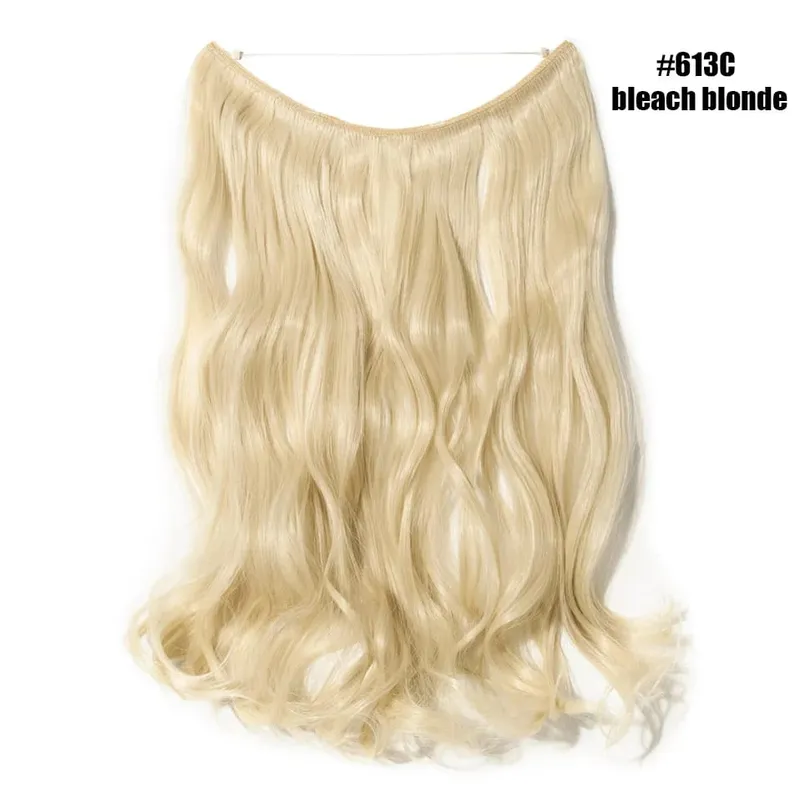 Synthetic Invisible Wire No Clips In Hair Extensions Secret Fish Line Hairpieces Hair Extensions Fake Hair For Women