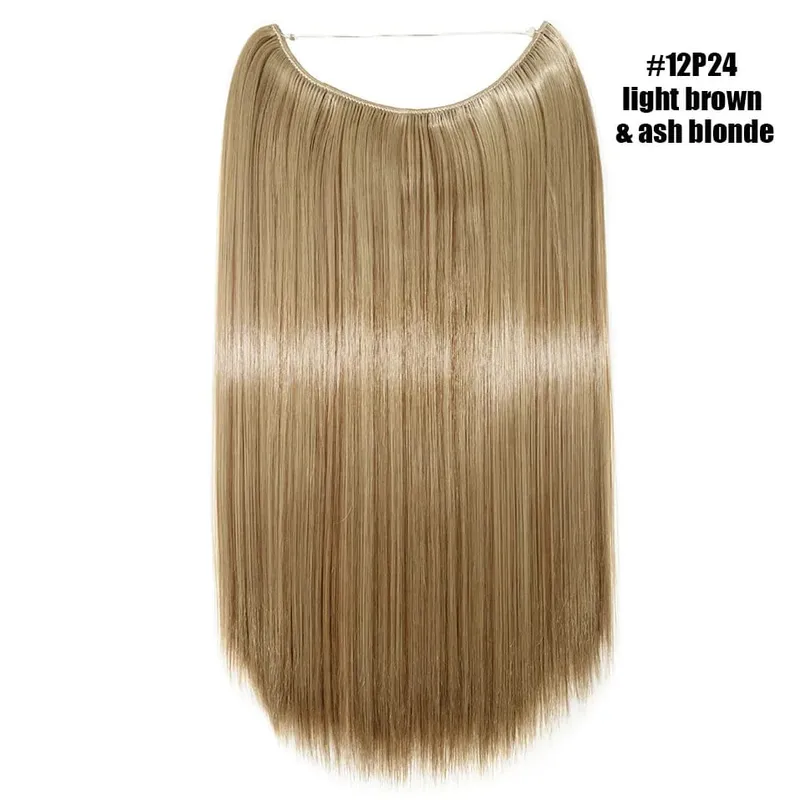 Synthetic Invisible Wire No Clips In Hair Extensions Secret Fish Line Hairpieces Hair Extensions Fake Hair For Women