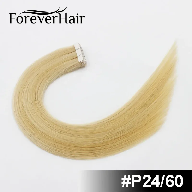 2.0g/pc 20" 20Pcs Remy Tape In Hair Extensions Piano Color Seamless Straight Skin Weft Human Hair Extensions