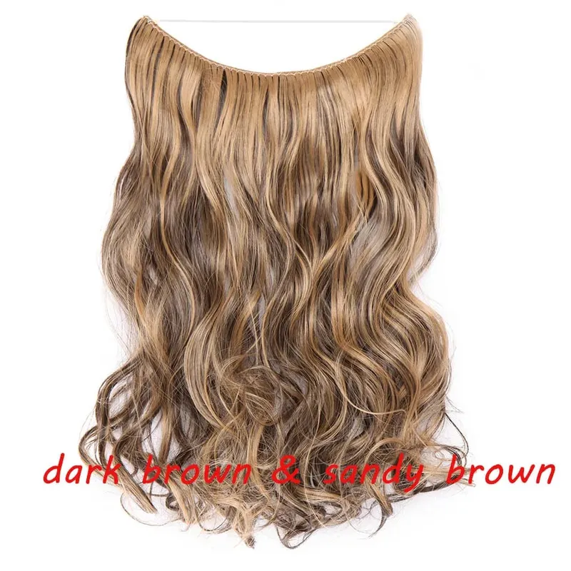 S-noilite 32 kleuren Synthetische Onzichtbare Draad Haarverlenging Clip In Vals Haar Haarstukjes Lange Hair Extensions Voor Vrouwen
