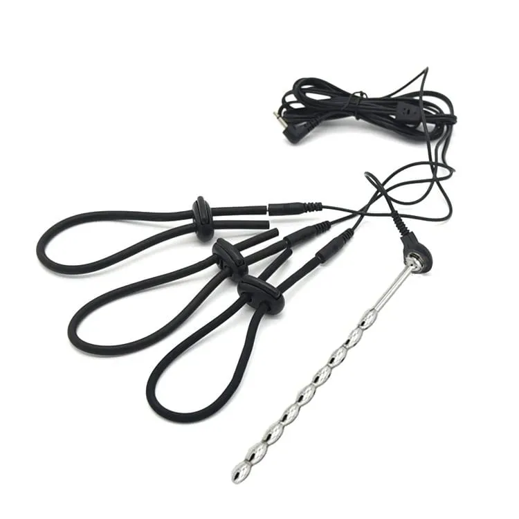 Electric Shock Penis Plug Rings Pulse Anal Plug Glove Stimulation Breast Pads Massage Nipple Clamp Cock Cage Sex Toys For Couple