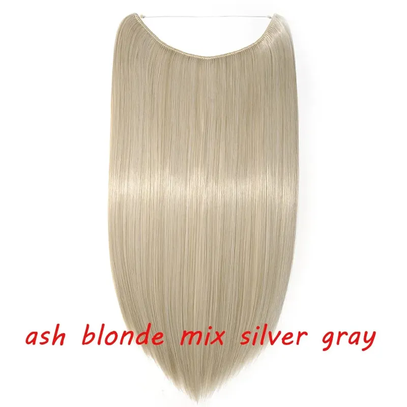 S-noilite 32 kleuren Synthetische Onzichtbare Draad Haarverlenging Clip In Vals Haar Haarstukjes Lange Hair Extensions Voor Vrouwen