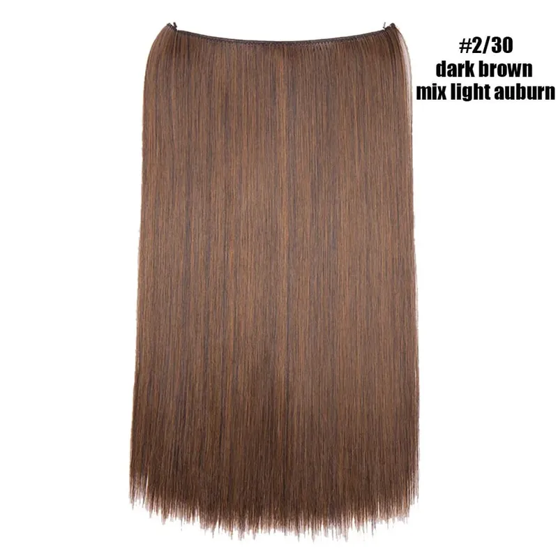 Synthetic Invisible Wire No Clips In Hair Extensions Secret Fish Line Hairpieces Hair Extensions Fake Hair For Women