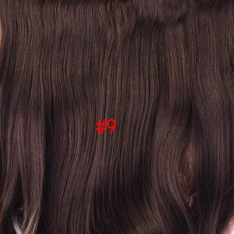 Silike 180g Fish Line Synthetic Wavy Clips in One Piece Hair Extensions 24 inch 17 Colors Heat Resistant Hair Extension — image 35