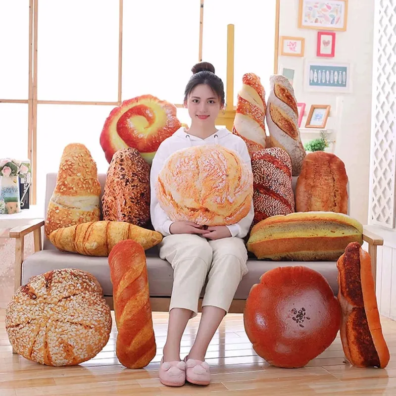 Plush Donut Cream Bread Stuffed Toy Pillow Soft Cushion Restaurant Decoration Birthday Gift Birthday Gift