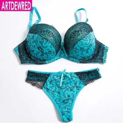 Original authentic high grade push up bra thong sets bras for women underwear bra set lace sexy lingerie panty female underwear — image 9