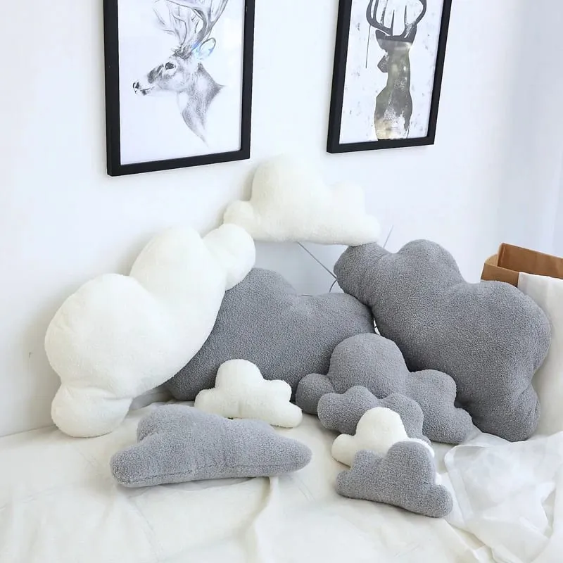 Cute 3 Sizes Cloud Shaped Pillow Cushion Stuffed Plush Toy Bedding Baby room Home Decoration Gift — image 2