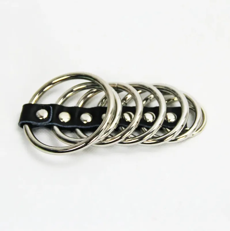8Rings cock ring delay penis holder steel Fetish extender Ejacu Cage Bondage Impotence Erection Aid Sex aid Erectile Dysfunction