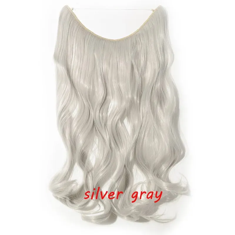 S-noilite 32 kleuren Synthetische Onzichtbare Draad Haarverlenging Clip In Vals Haar Haarstukjes Lange Hair Extensions Voor Vrouwen