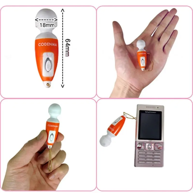 3pcs Mini Magic Wand Face Massage clitoris GSpot tiny AV Vibrator Secret Solo masturbation Keychain pocket Sex Toys For women