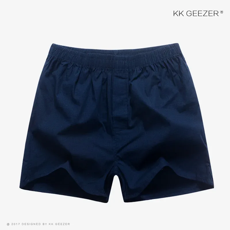 Pakaian Dalam Pria Celana Dalam Kotak-kotak Boxer Celana Pendek Katun 100% Celana Dalam Pria Bergaris Longgar Kualitas Tinggi Kebesaran Sejuk Dropshipping