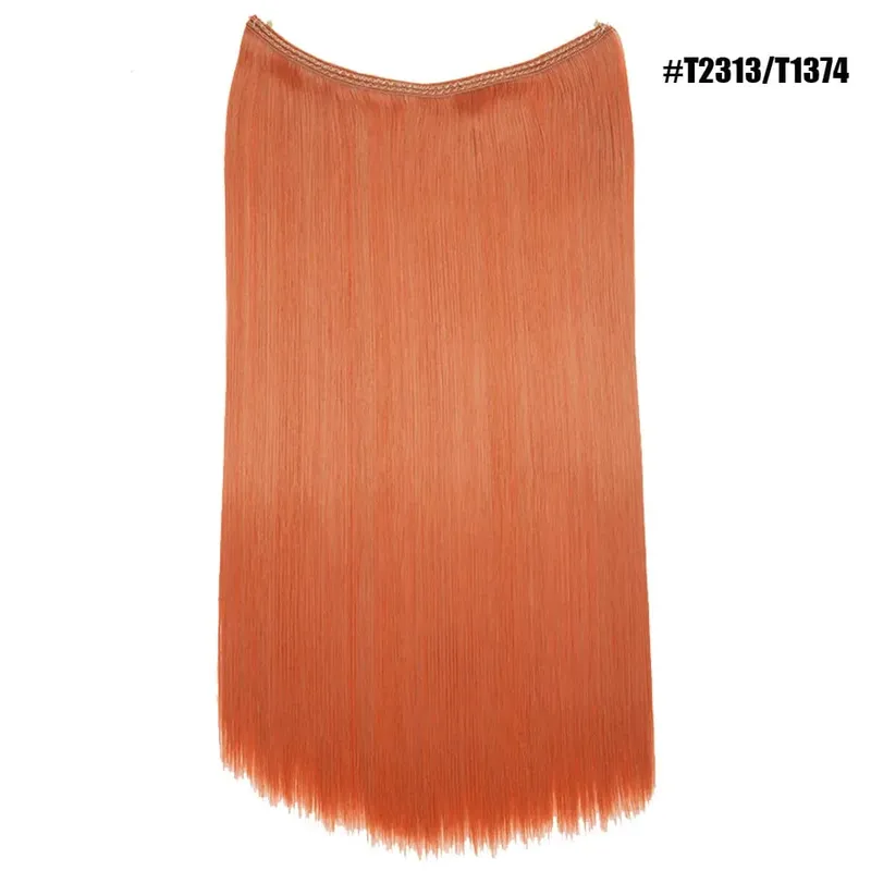 Synthetic Invisible Wire No Clips In Hair Extensions Secret Fish Line Hairpieces Hair Extensions Fake Hair For Women