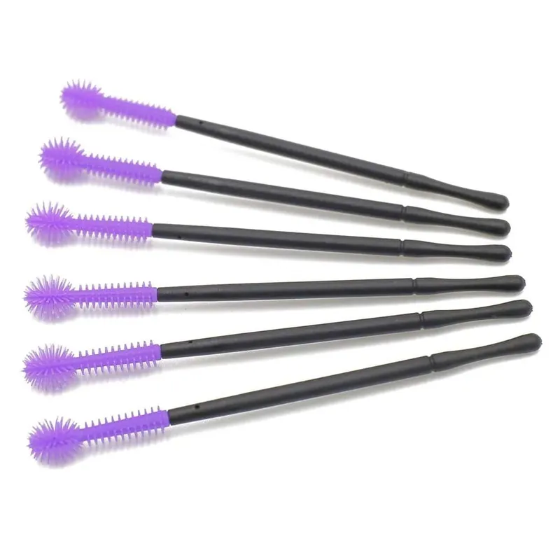 Fadvan 50Pcs/Pack Silicone Brushes Disposable Eyelash Tool Comb Mascara Wands Makeup Brushes Individual Applicator Kit for Eye — image 6