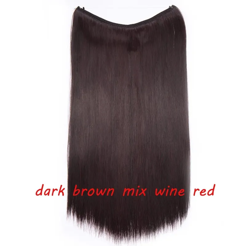S-noilite 32 kleuren Synthetische Onzichtbare Draad Haarverlenging Clip In Vals Haar Haarstukjes Lange Hair Extensions Voor Vrouwen