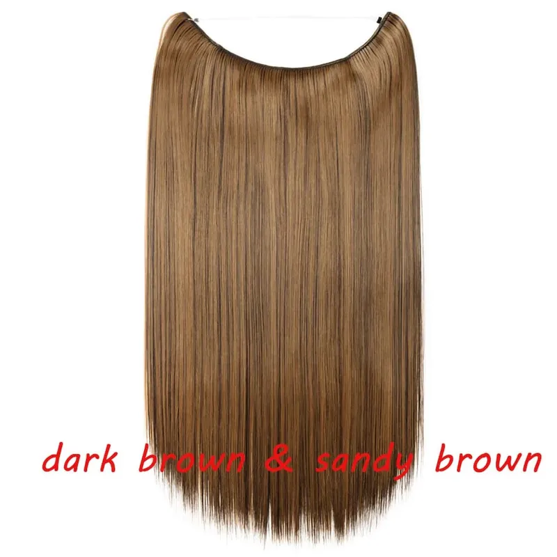 S-noilite 32 kleuren Synthetische Onzichtbare Draad Haarverlenging Clip In Vals Haar Haarstukjes Lange Hair Extensions Voor Vrouwen